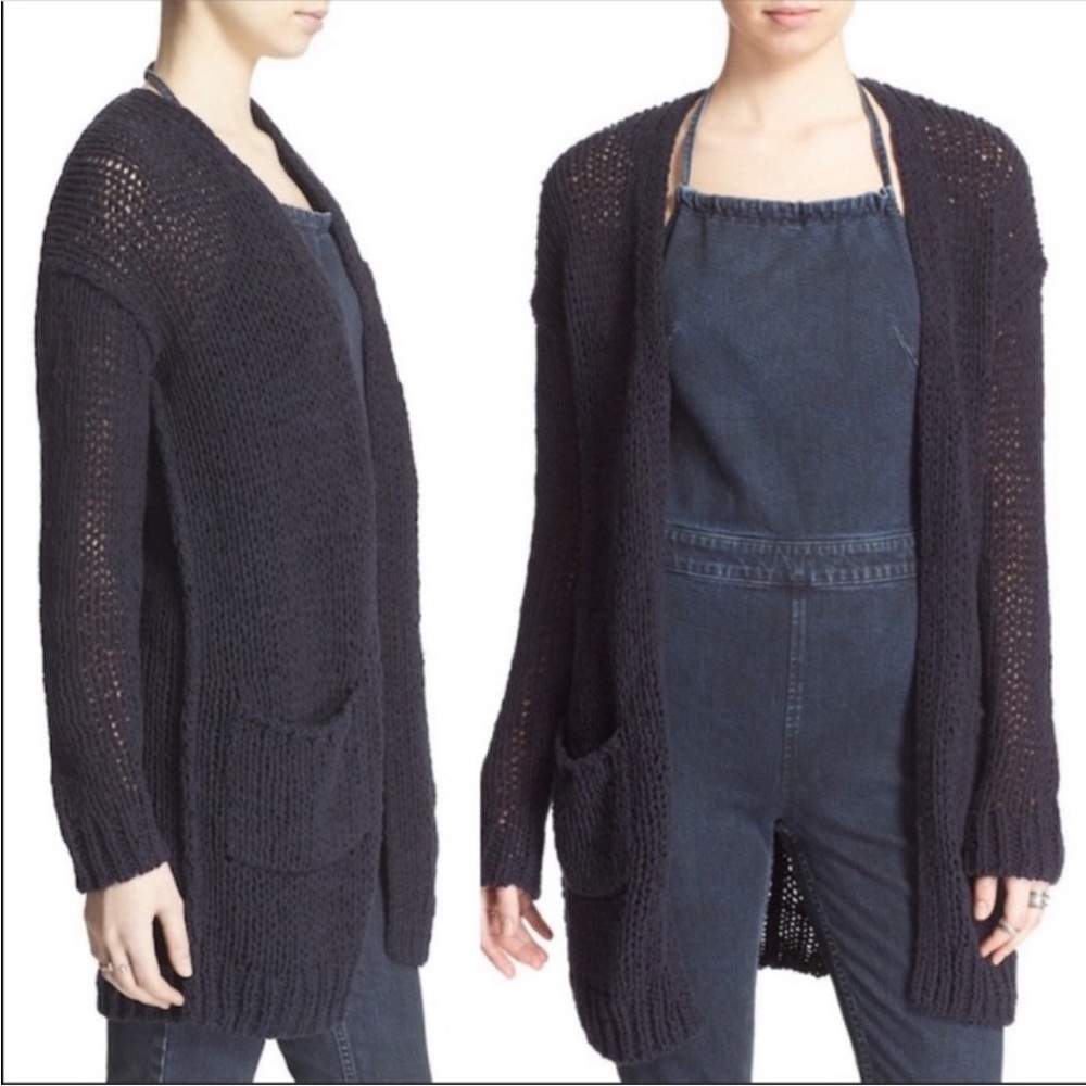 Free People - Simply Sienna Cardigan in Dark Blue XS